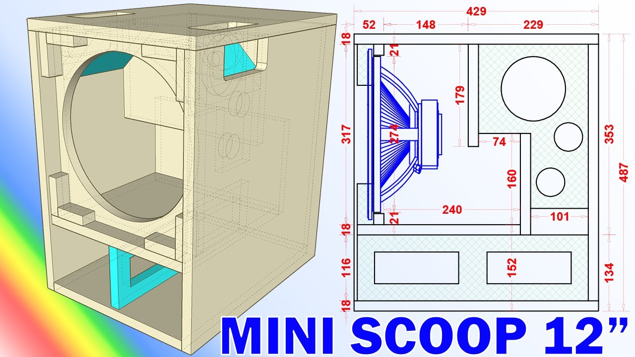 DIY Speaker Box Plan MINI SCOOP 12