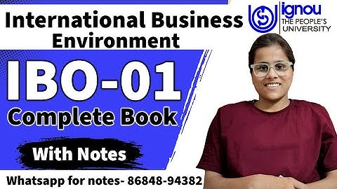 IBO-01 International Business Environment Complete Book In Hindi & Easy Way. IBO-01 In Hindi