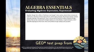 GED® Math: Evaluate to Count Permutations (1.3, Exp, # 22)