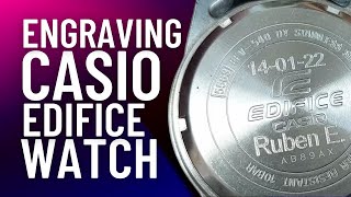 Engraving Casio Edifice Watch on the Roland EGX-350