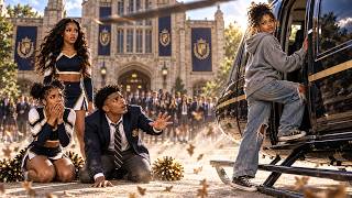 They Bullied the “Poor Girl”—Then a Billionaire’s Helicopter Landed at School | Full Movie