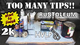 2K Rustoleum | How to spray RUSTOLEUM (updated with your tips!!) Time & Material breakdown.