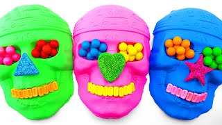 Match Colors Squishy Balls with Kinetic Sand, Unbox Surprise Eggs, Learn Colors with Play Doh