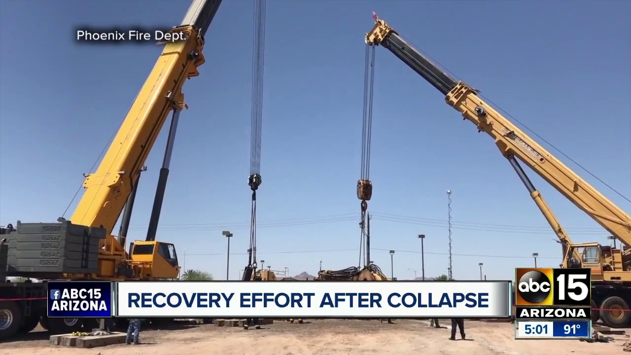 Recovery effort underway after drilling rig topples near Sky Harbor ...