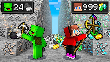 JJ and Mikey: POOR vs RICH RACE BATTLE in Minecraft - Maizen