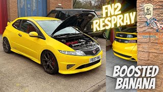 How good is this? Yellow Supercharged Honda Civic Fn2 Typer Respray