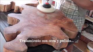 : Como hacer una mesa con rodaja de tronco