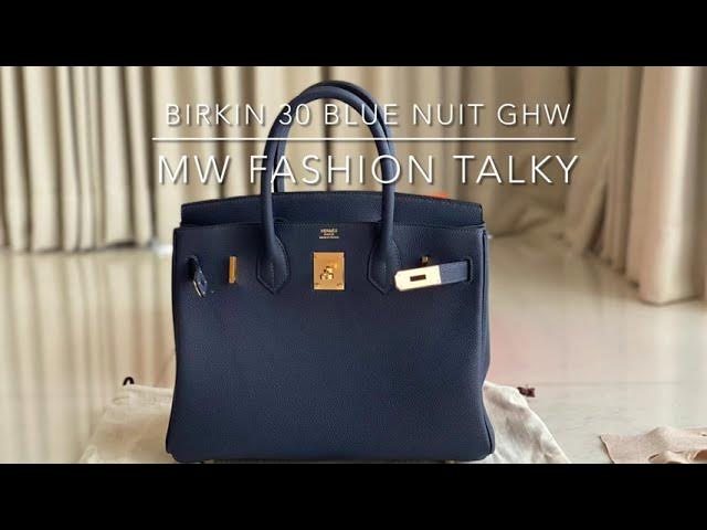 Kelly 25 Bleu Nuit in Togo Leather with Gold Hardware