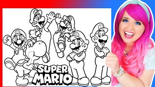 Coloring Mario Luigi Super Mario Bros Coloring Page Prismacolor Markers ...