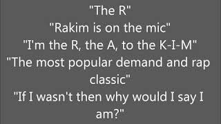 Rakim - It&#39;s The R (+LYRICS)