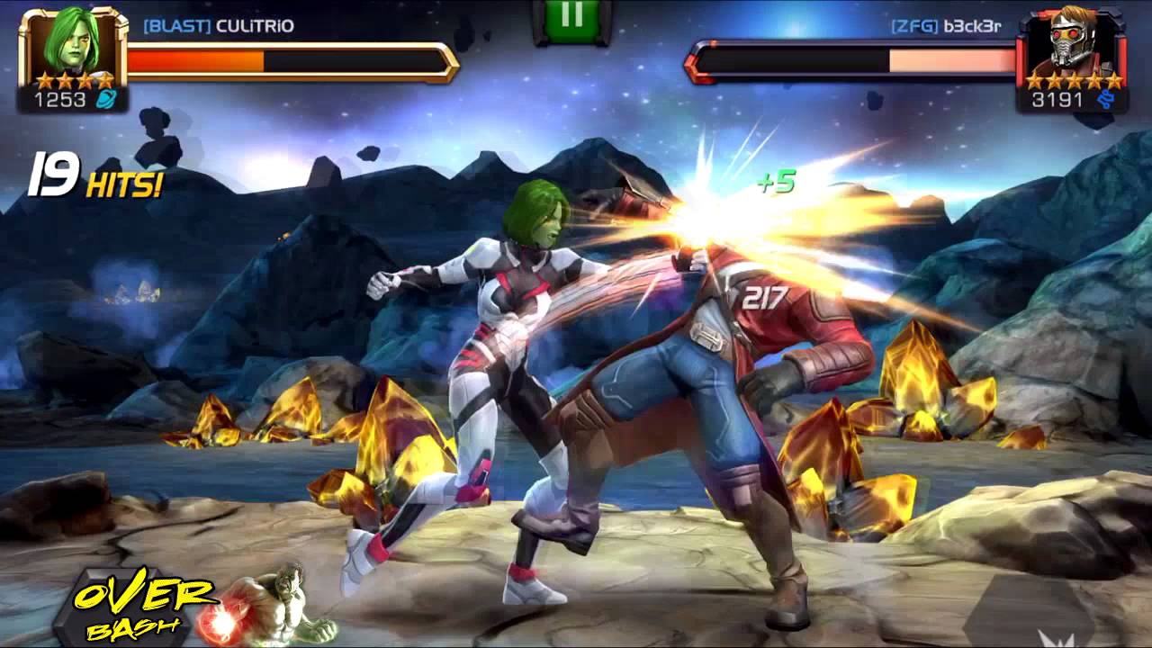 Gamora Vs. Star-Lord 5 , Beat, characters Attack/iPhone IOS / Android | Marvel Contest of Champions
