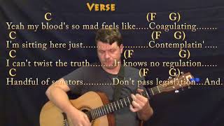 Eve Of Destruction (Barry McGuire) Guitar Lesson Chord Chart with Chords\/Lyrics - Capo 2nd