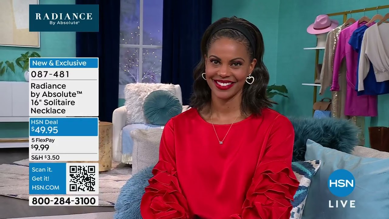 Radiance by Absolute 16" EastWest Solitaire Necklace