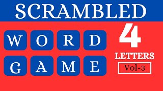 Can you Guess the word|Scrambled word game 🤔4 Letter words  {Vol- 2} #quiz #scrambled #braingames