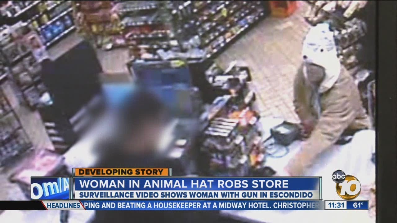 Police search for woman who robbed gas station in Escondido - YouTube