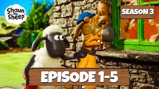 Shaun the Sheep Season 3 Episode 1-5 | Back to School 🔔🚌