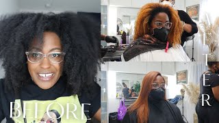 DYEING MY NATURAL HAIR FOR THE FIRST TIME EVER! From BLACK HAIR to GINGER HAIR for FALL