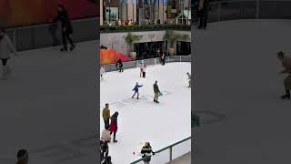 Ice Skating at Rockefeller Center NYC ❄️⛸️ #travelshorts