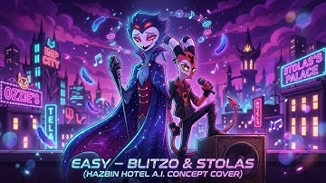Easy – Blitzo & Stolas ( Helluva Boss ) | Hazbin Hotel A.I. Concept Cover