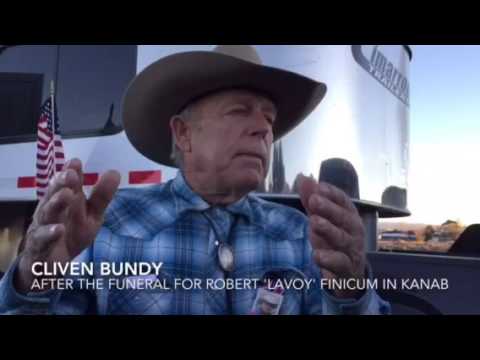 Cliven Bundy speaks after Kanab funeral for LaVoy Finicum - YouTube