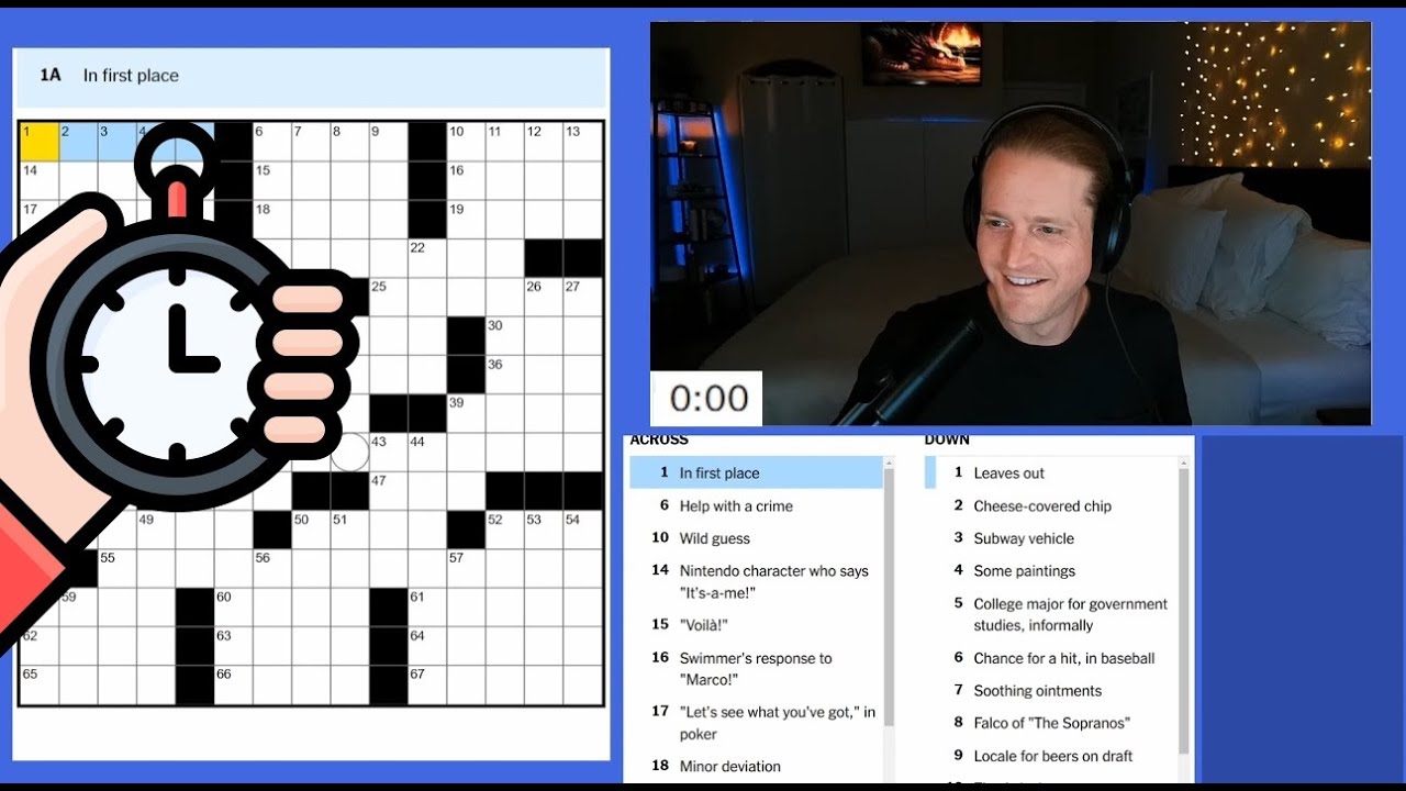 How Fast Can We Solve a New York Times Crossword? Monday Puzzle