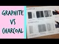 Charcoal Vs Graphite- Differences in Shine, Laying down, Blending & Erasing