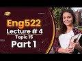 Eng522 Short Lecture 4 |Topic 15| Part 1 Midterm Preparation Updated lectures #VU Masters