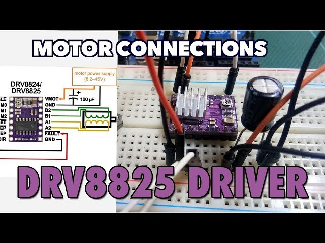 Comment utiliser DRV8825 Driver moteur pas a pas avec Arduino - Moussasoft