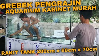 Grebek PERAKITAN AQUARIUM KABINET Crystal Clean AQUARIUM Ukuran 200 x 60 x 70 MURAH