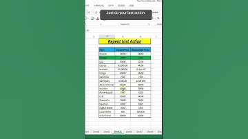 Repeat last excel action | Shortkey to repeat last action | excel f4 key