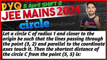 Let a circle C of radius 1 and closer to the origin be such that the lines passing through the .....