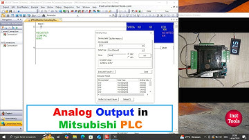 Analog Output in Mitsubishi PLC (Simulation with Hardware)