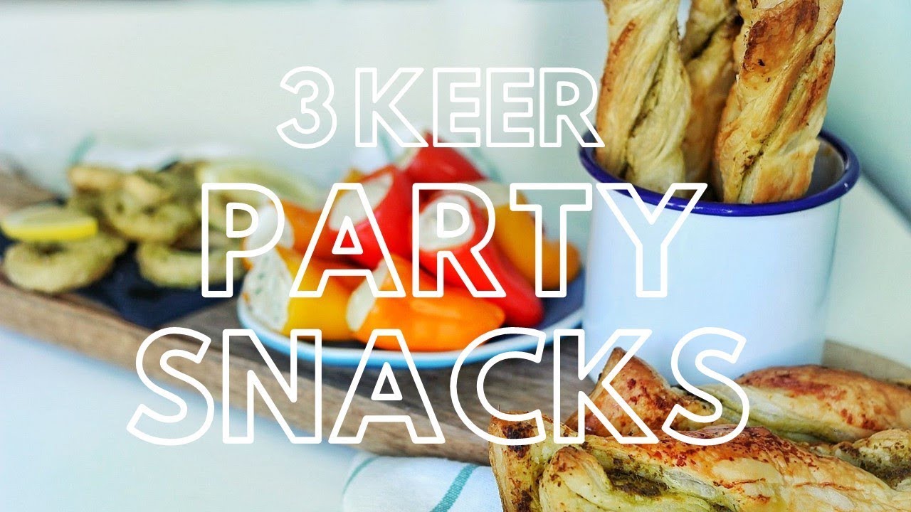 Fonkelnieuw 3 KEER.. PARTY SNACKS | BLADERDEEGSTENGELS | MINI PAPRIKA'S MET CS-63