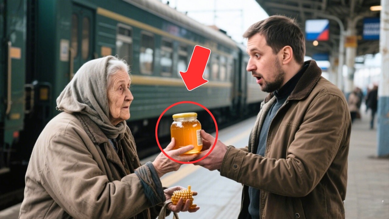 Мужик купил у старушки на вокзале мёд для больной дочери, а когда открыл банку - замер в удивлении