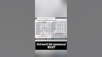 third merit list is announced. #nust #list