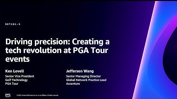 AWS re:Invent 2023 - Driving precision: Creating a tech revolution at PGA Tour events (NET101)