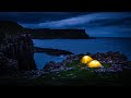 Secret irish wild camping location on the coast