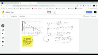 Writing Equation of a Trend Line Example 3