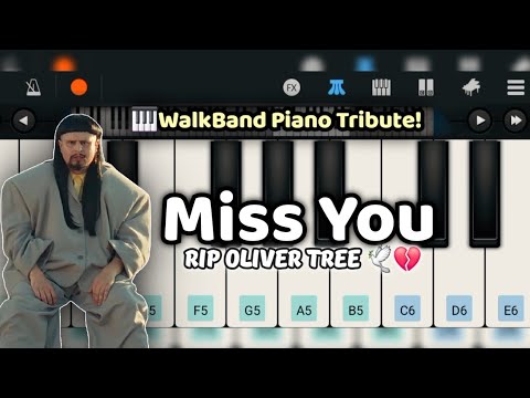 🕊️Oliver Tree - Miss You (Piano Tutorial) | Mobile Piano