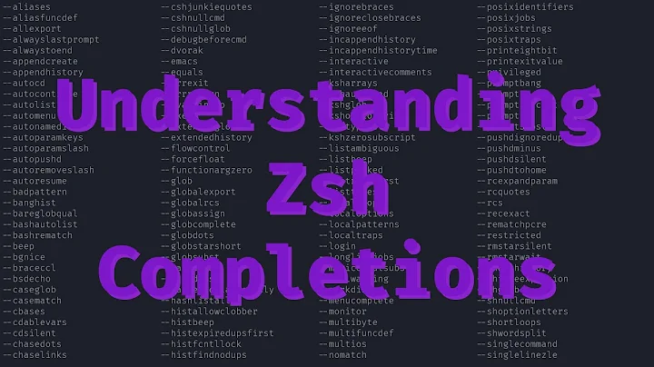 Understanding #Zsh Completions