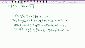 Co ordinate geometry : - ( Equation of normal to the circle ) - 68.