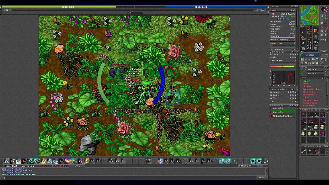 Tibia: Over a hundred rare bosses in action - YouTube