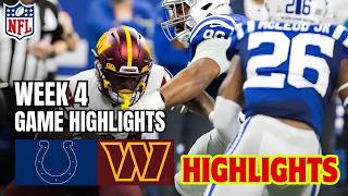Indianapolis Colts vs Washington Commanders Highlights | Oct 3, 2026 l NFL Week 4