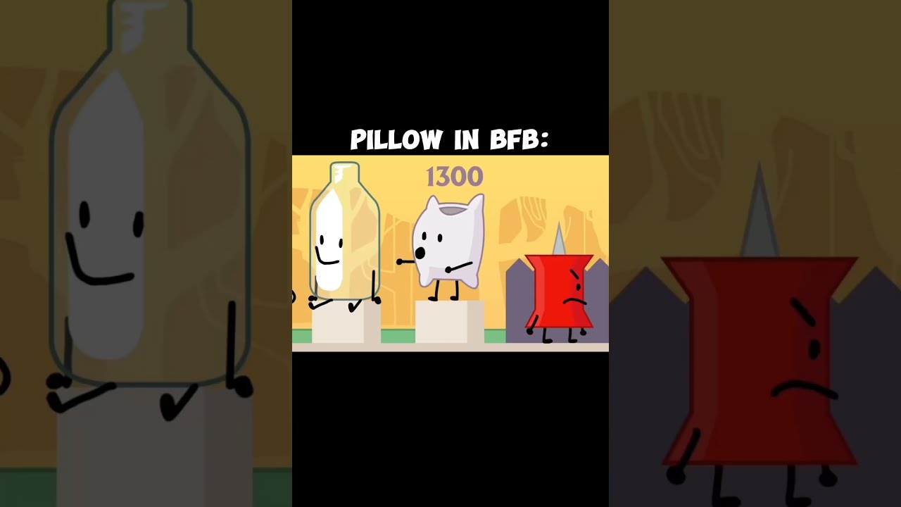 BFDI Pillow Then VS Now Bfdi Bfdia Idfb Bfb Tpot Shorts Capcut