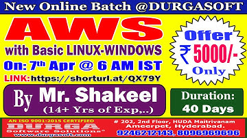 AWS with Basic LINUX-WINDOWS Online Training @ DURGASOFT