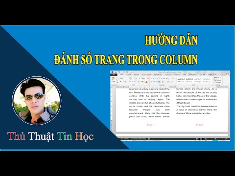 Hướng dẫn đánh số trang cho CỘT (Column) trong Ms Word