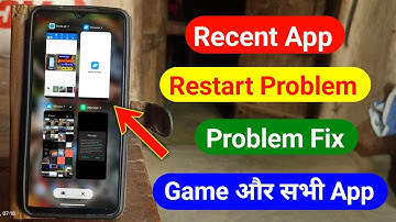 recent app restart problem fix | recent me app phir se open hota hai kya karen
