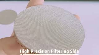 5 layer sintered wire mesh; stainless steel sintered metal filter. Microporous sintered metal.