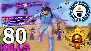 80 KILLS!😍 NEW BEST LOOT GAMEPLAY with LEGENDARY GLACIER SET🔥PUBG MOBILE