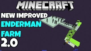 Minecraft New Improved ENDERMAN FARM 2.0 Tutorial Simple Efficient Console Xbox PS4 PS3 Wii